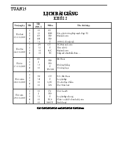 Bài soạn tuần 15 khối 2