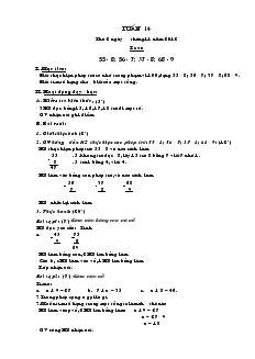 Giáo án dạy khối 2 tuần thứ 14