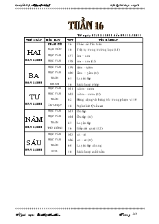 Giáo án lớp 1 tuần 16 - Trường tiểu học Phan Chu Trinh