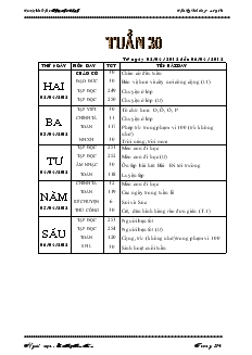 Giáo án lớp 1 tuần 30 - Trường tiểu học Phan Chu Trinh