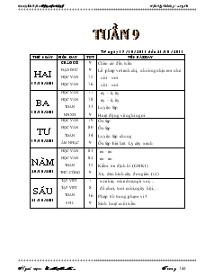 Giáo án lớp 1 tuần 9 - Trường tiểu học Phan Chu Trinh