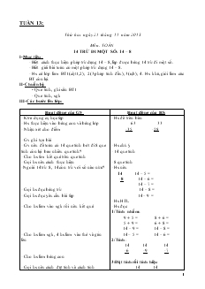 Giáo án lớp 2 tuần 13 chuyên