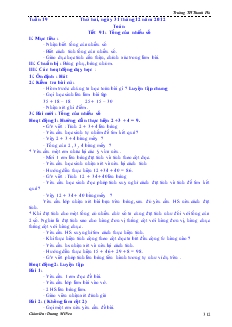 Giáo án lớp 2 tuần 19 - Trường TH Thanh Hà