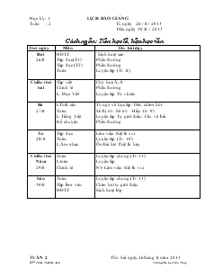 Giáo án lớp 2 tuần 2 - Trường Tiểu học Trần Tống