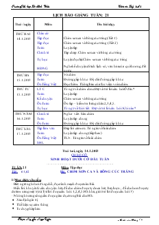 Giáo án Lớp 2 tuần 21 - Trường Tiểu học Lê Minh Châu