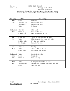 Giáo án lớp 2 tuần 3 - Trường Tiểu học Trần Tống