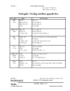 Giáo án lớp 2 tuần 7 - Trường Tiểu học Trần Tống