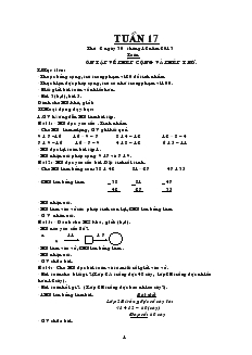 Giáo án lớp 2 tuần thứ 17