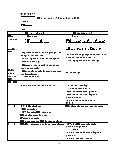 Giáo án lớp ghép 2 + 3 tuần 15