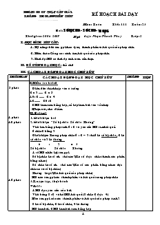 Giáo án Toán 2 tuần 23 - Trường TH DL Nguyễn Siêu
