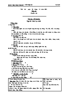 Giáo án lớp 3 - Tuần 14 môn Tiếng Việt