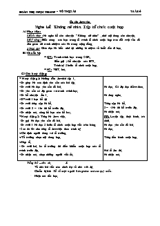 Giáo án lớp 3 - Tuần 14 - Ôn tập làm văn: Nghe kể: Không nỡ nhìn, tập tổ chức cuộc họp