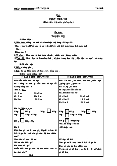 Giáo án lớp 3 - Tuần 14 - Ôn Toán: Luyện tập