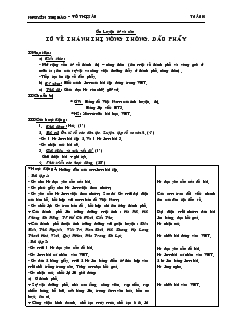 Giáo án lớp 3 - Tuần 16 - Ôn luyện từ và câu từ về thành thị, nông thông, dấu phẩy