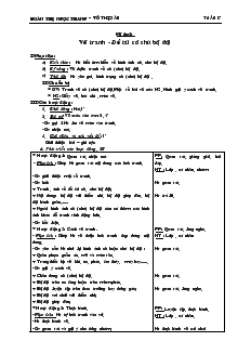 Giáo án lớp 3 - Tuần 17 - Mĩ thuật: Vẽ tranh - Đề tài cô chú bộ đội