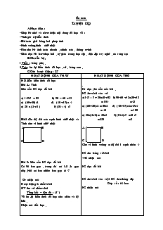 Giáo án lớp 3 - Tuần 17 - Ôn Toán: Luyện tập