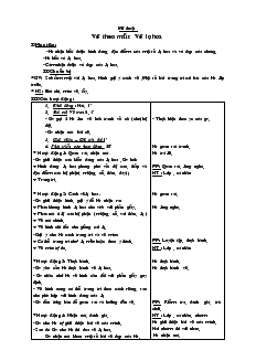 Giáo án lớp 3 - Tuần 18 môn Mỹ thuật