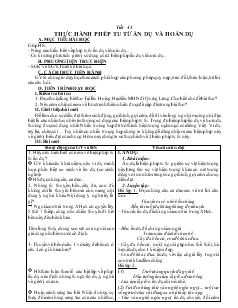 Giáo án Ngữ văn 10 cơ bản Tiết 45- Thực hành phép tu từ ẩn dụ và hoán dụ
