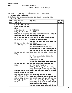 Giáo án Ngữ văn 10 tiết 14 + 15- Uylitxơ trở về ( trích : ô đi xê – sử thi hy lạp )