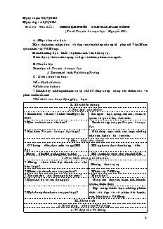 Giáo án Ngữ văn 9 - Tiết 16 đến tiết 20