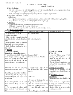 Giáo án Ngữ văn 9 - Tiết 66 đến tiết 70