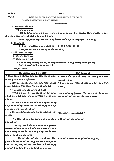 Giáo án Ngữ văn 9 - Tuần 2 - Bài 2 - Tiết 9: Sử dụng yếy tố miêu tả trong văn bản thuyết minh