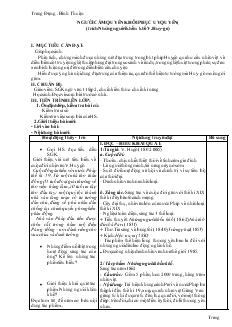 Giáo án Ngữ văn lớp 10 Người cầm quyền khôi phục uy quyền( (trích những người khốn khổ v.huy- Go)