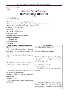 Giáo án tự chọn bám sát ngữ văn 10  thpt Yên Hưng