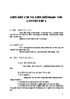 Liên kết câu và liên kết đoạn văn (luyện tập)