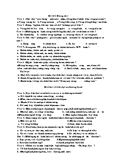 Câu hỏi trắc nghiệm Ngữ văn 9