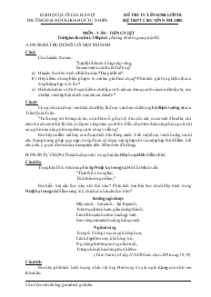 Đề thi tuyển sinh lớp 10 môn: Văn - Tiếng Việt