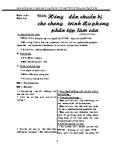 Giáo án môn Ngữ văn lớp 9 - Tiết 101: Hướng dẫn chuẩn bị cho chương trình địa phương phần tập làm văn