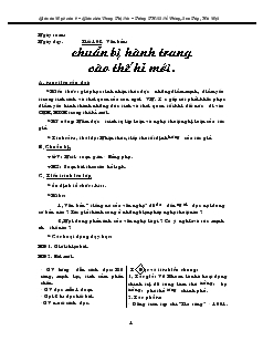 Giáo án môn Ngữ văn lớp 9 - Tiết 102: Chuẩn bị hành trang vào thế kỉ mới