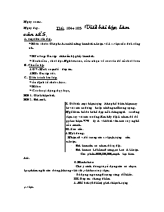 Giáo án môn Ngữ văn lớp 9 - Tiết 104+105: Viết bài tập làm văn số 5