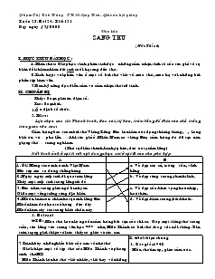 Giáo án môn Ngữ văn lớp 9 - Tiết 121: Sang thu (Hữu Thỉnh)