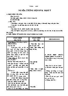 Giáo án môn Ngữ văn lớp 9 - Tiết 123: Nghĩa tường minh và hàm ý