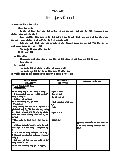 Giáo án môn Ngữ văn lớp 9 - Tiết 127: Ôn tập về thơ