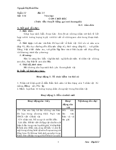 Giáo án môn Ngữ văn lớp 9 - Tiết 156: Con chó bấc