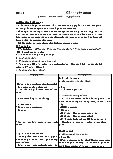 Giáo án môn Ngữ văn lớp 9 - Tiết 31: Cảnh ngày xuân (Trích 