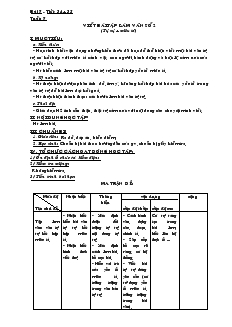 Giáo án môn Ngữ văn lớp 9 - Tiết 34, 35: Viết bài tập làm văn số 2