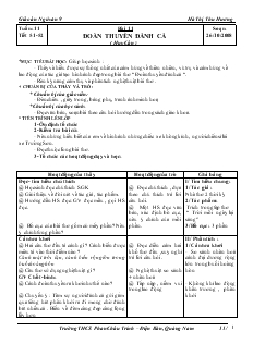 Giáo án môn Ngữ văn lớp 9 - Tiết 51, 52 - Bài 11: Đoàn thuyền đánh cá (Hhuy Cận)