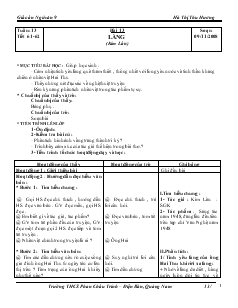 Giáo án môn Ngữ văn lớp 9 - Tiết 61, 62 - Bài 13: Làng (Kim Lân)