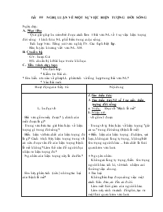 Giáo án môn Ngữ văn lớp 9 - Tiết 99: Nghị luận về một sự việc hiện tượng đời sống