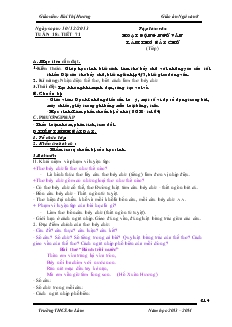 Giáo án ngữ văn 8 Tuần 18 tiết 71- Tập làm văn hoạt động ngữ văn làm thơ bảy chữ (tiếp)