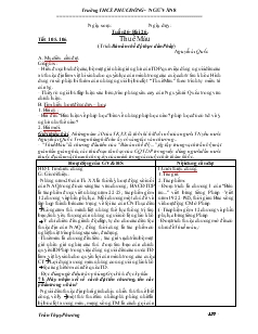 Giáo án Ngữ văn 8 Tuần 26- Bài 26 Tiết 105, 106 Thuế Máu (Trích Bản án chế độ thực dân Pháp)