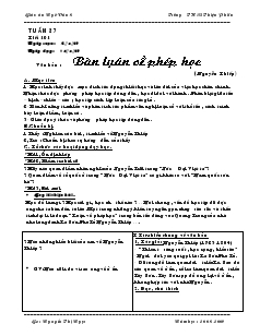 Giáo án ngữ văn 8 Tuần 27 tiết 101- Bàn lụân về phép học