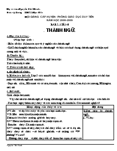 Giáo án Ngữ văn 9 - Bài 12 - Tiết 48: Thành ngữ