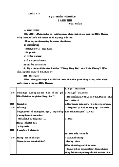 Giáo án Ngữ văn 9 - Tiết 121 đến tiết 130