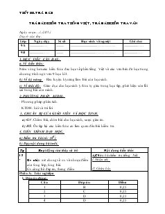 Giáo án Ngữ văn 9 - Tiết 88 - Trả bài: Trả bài kiểm tra tiếng Việt, trả bài kiểm tra văn