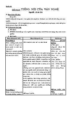 Giáo án Ngữ văn 9 - Tuần 20 - Tiết 96, 97: Tiếng nói của văn nghệ (Nguyễn Đình Thi)